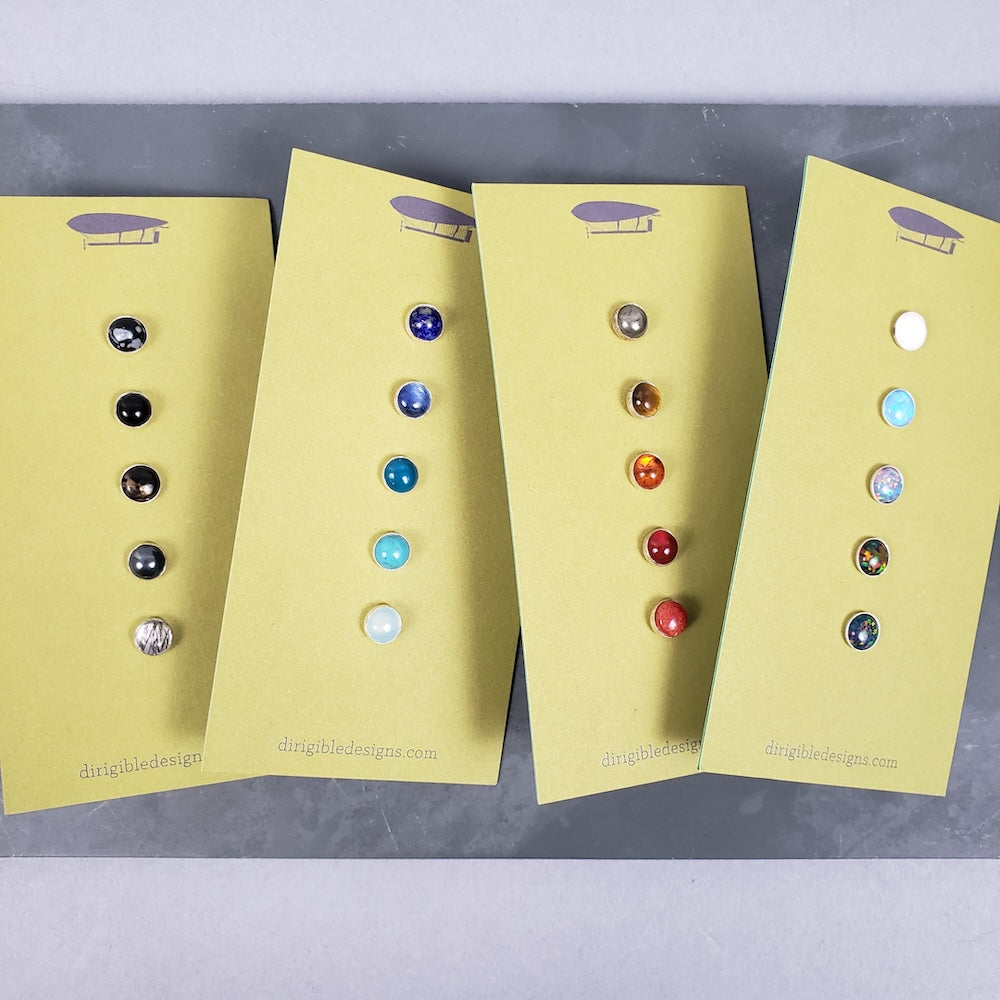 Unmatching Stud Sets - Lab Opals