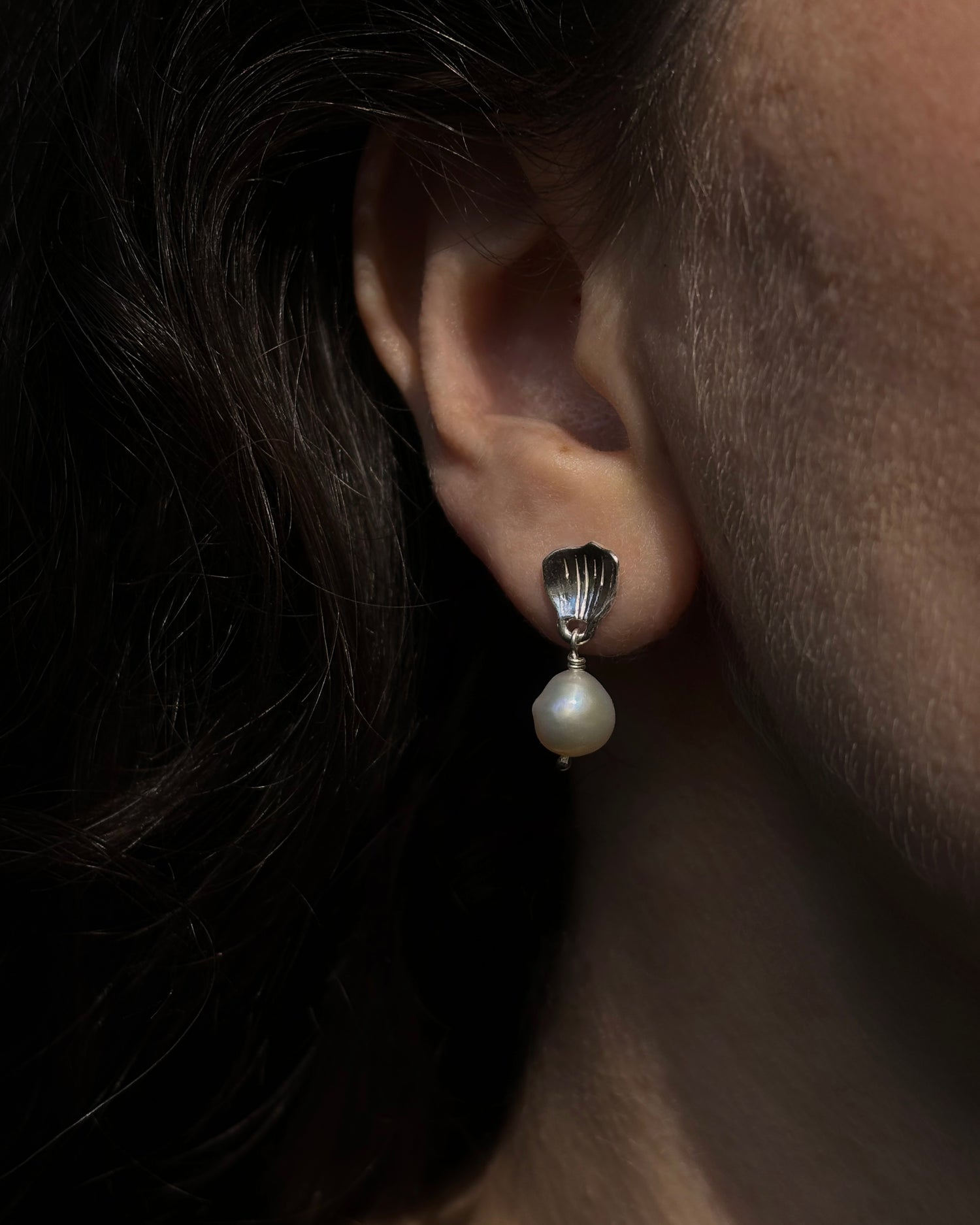 Buttercup Petal with Pearl Earrings