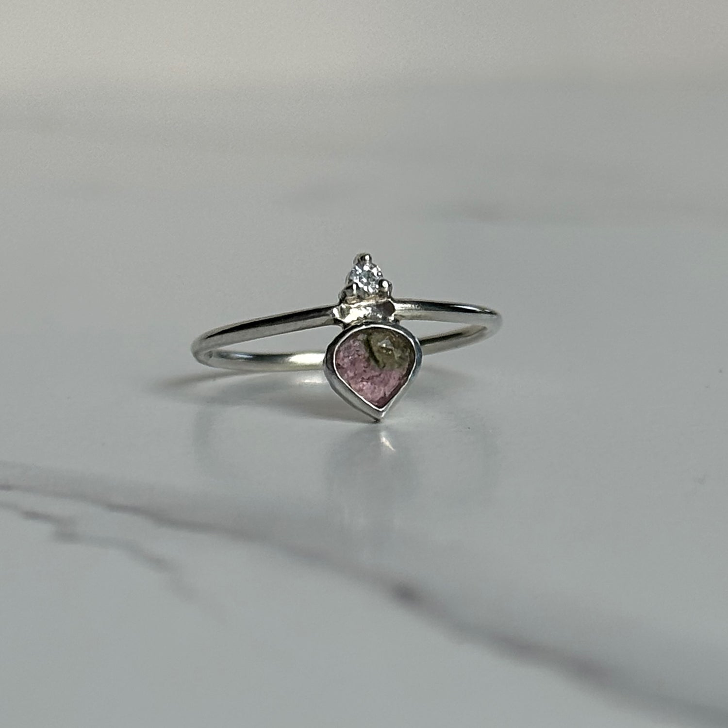 Watermelon Tourmaline Ring