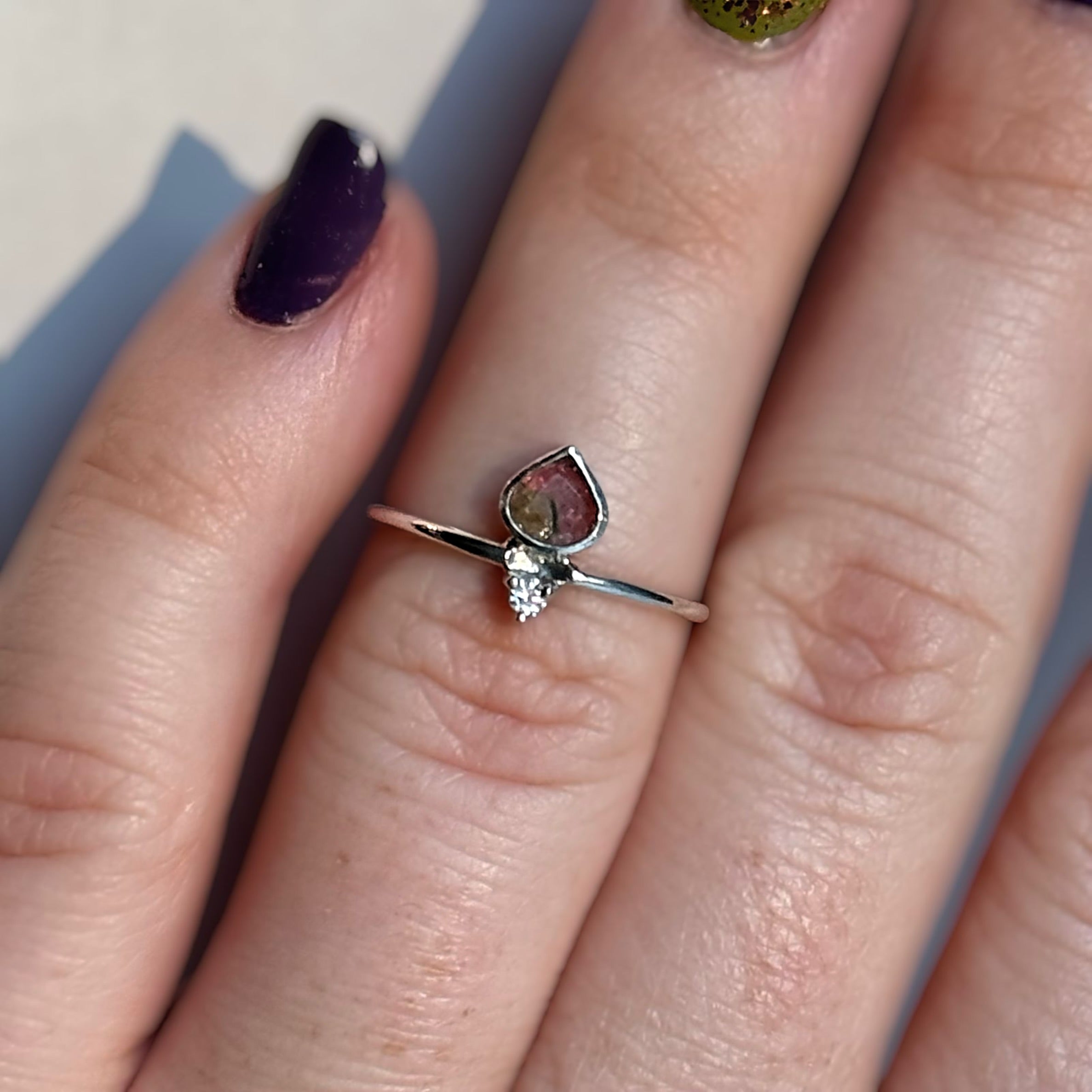 Watermelon Tourmaline Ring