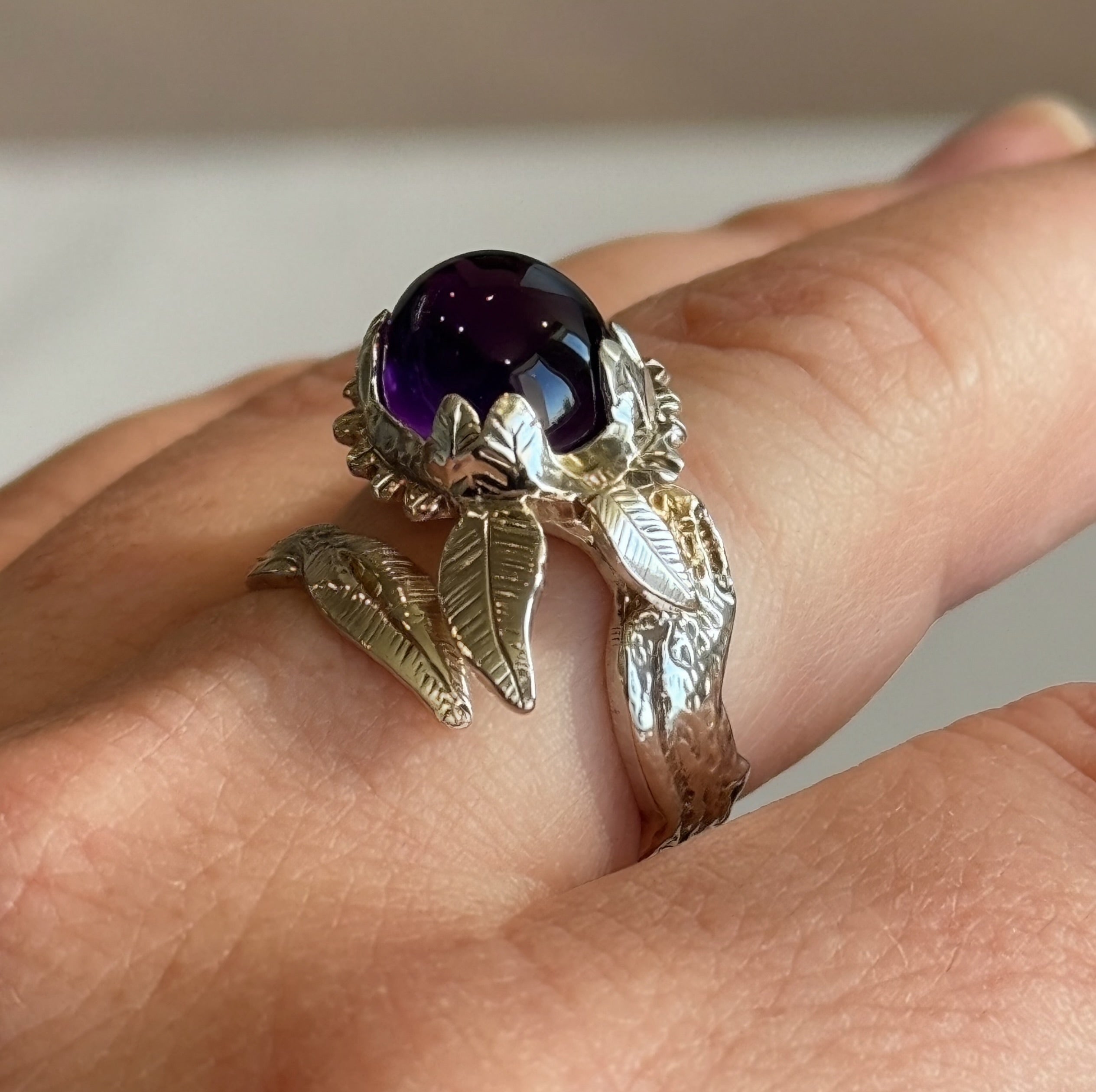 Amethyst Tree Branch Ring