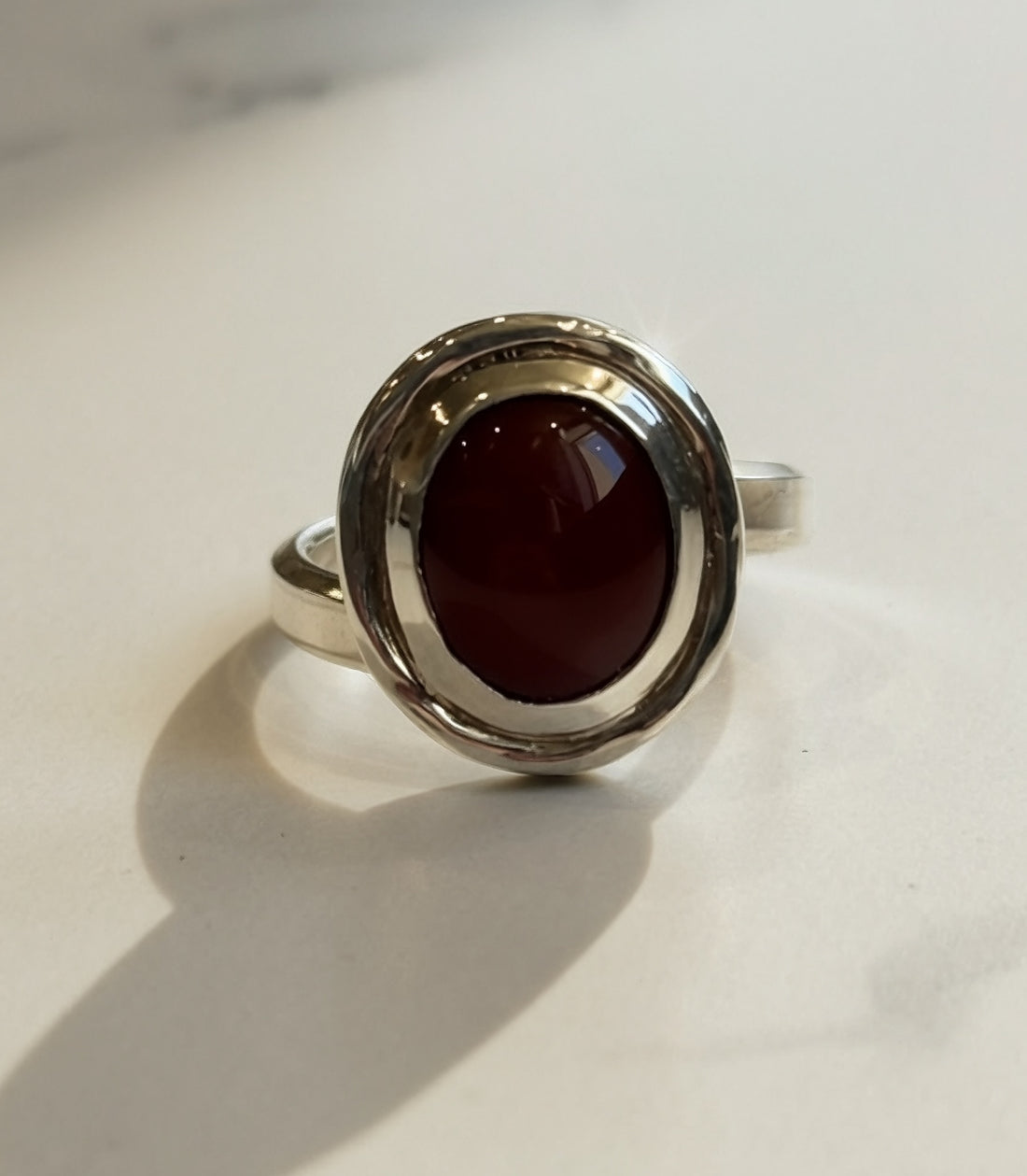 Carnelian Adjustable Ring