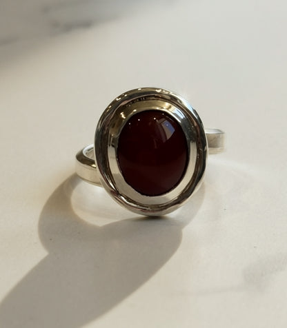 Carnelian Adjustable Ring