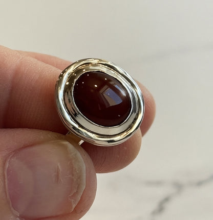 Carnelian Adjustable Ring