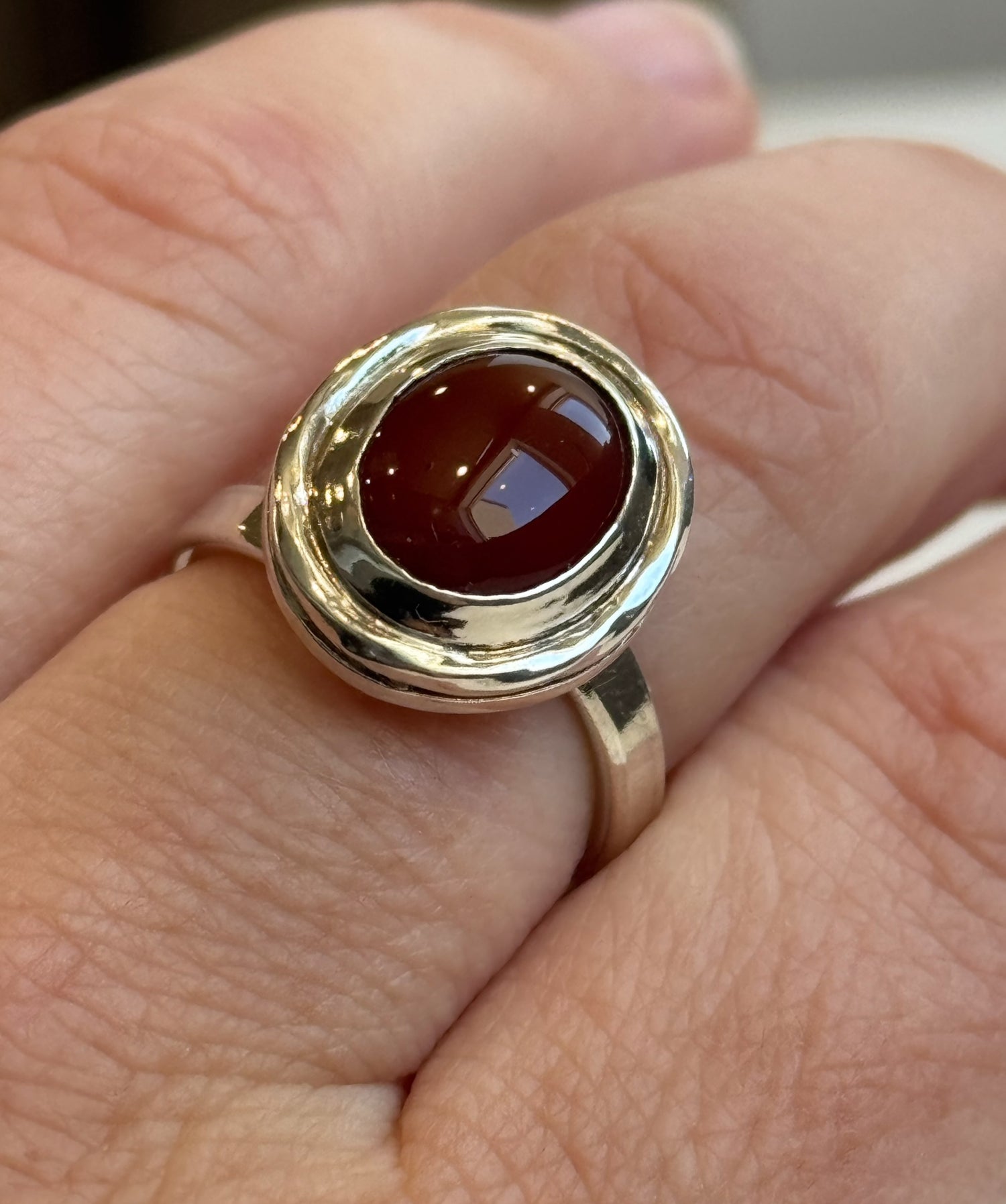 Carnelian Adjustable Ring
