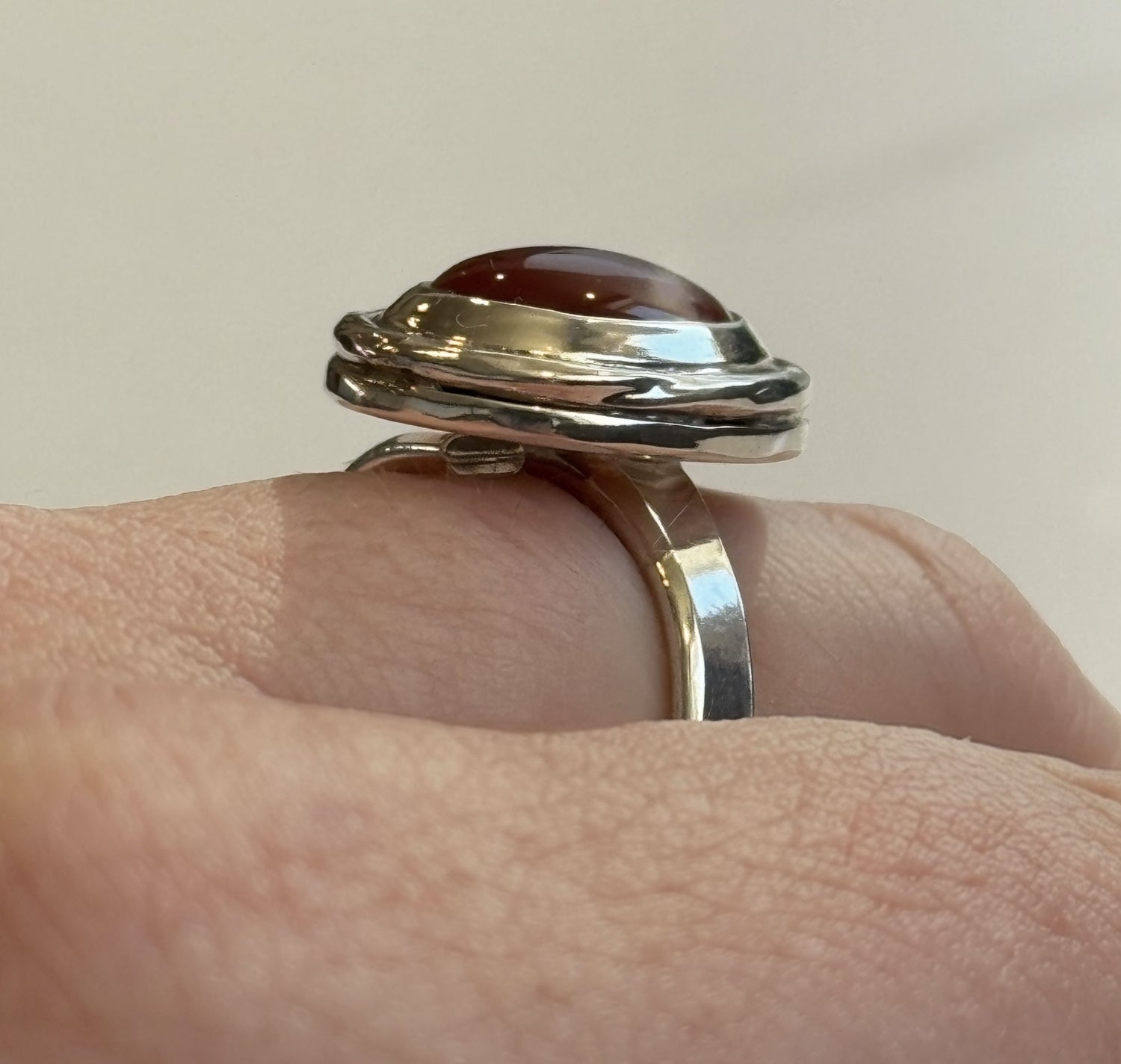 Carnelian Adjustable Ring
