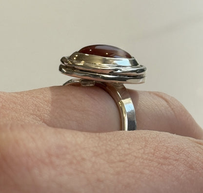 Carnelian Adjustable Ring
