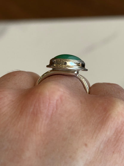 Australian Chrysoprase Adjustable Ring