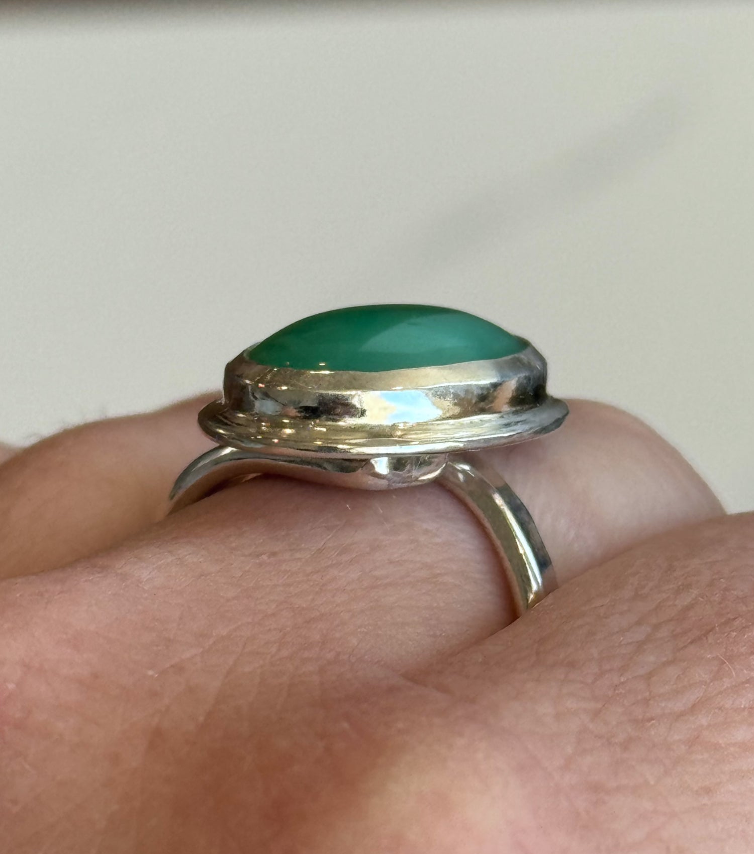 Australian Chrysoprase Adjustable Ring