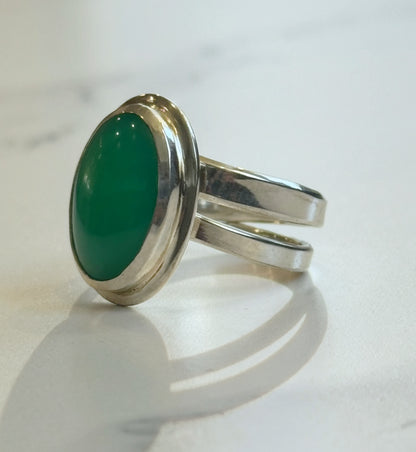 Australian Chrysoprase Adjustable Ring