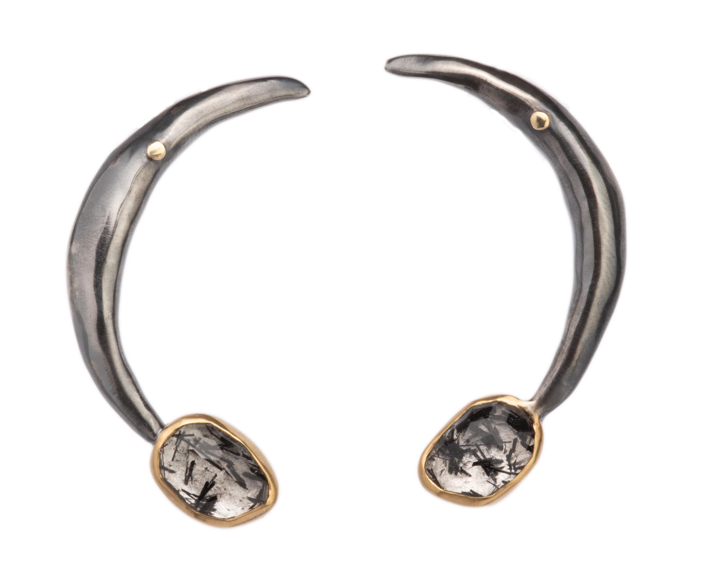 Crescents Stone Earrings