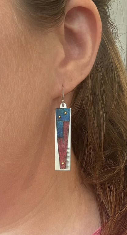 Drawing on Copper Earrings