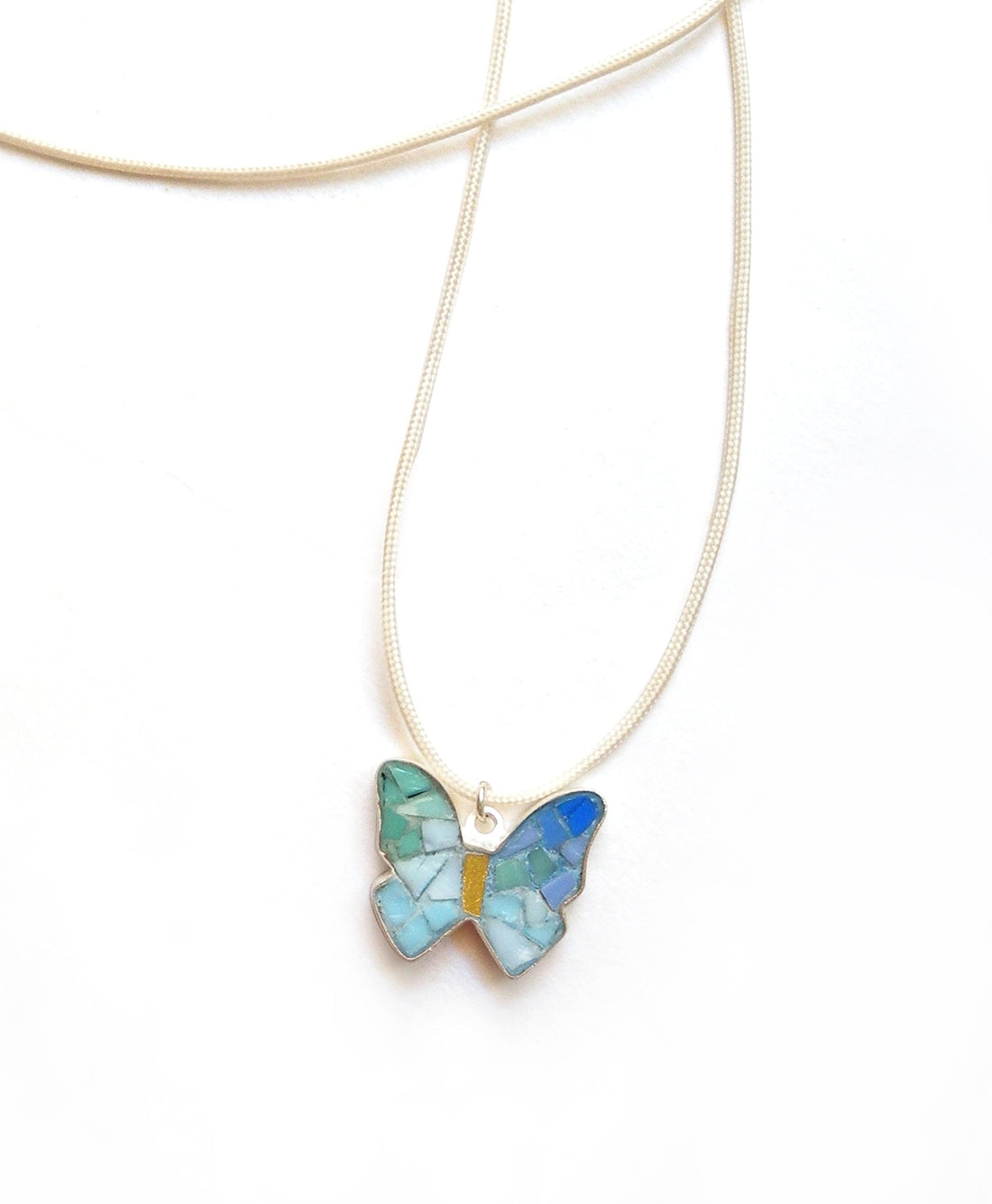 Mini Mosaic Butterfly Necklace