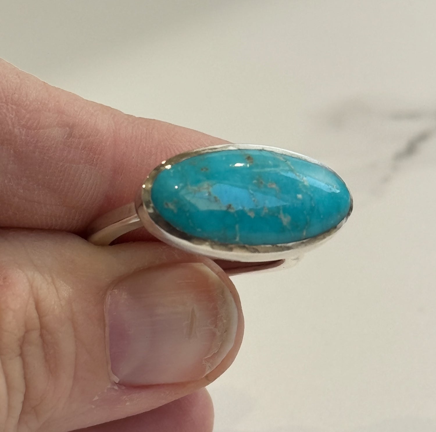 Fox Turquoise Adjustable Ring