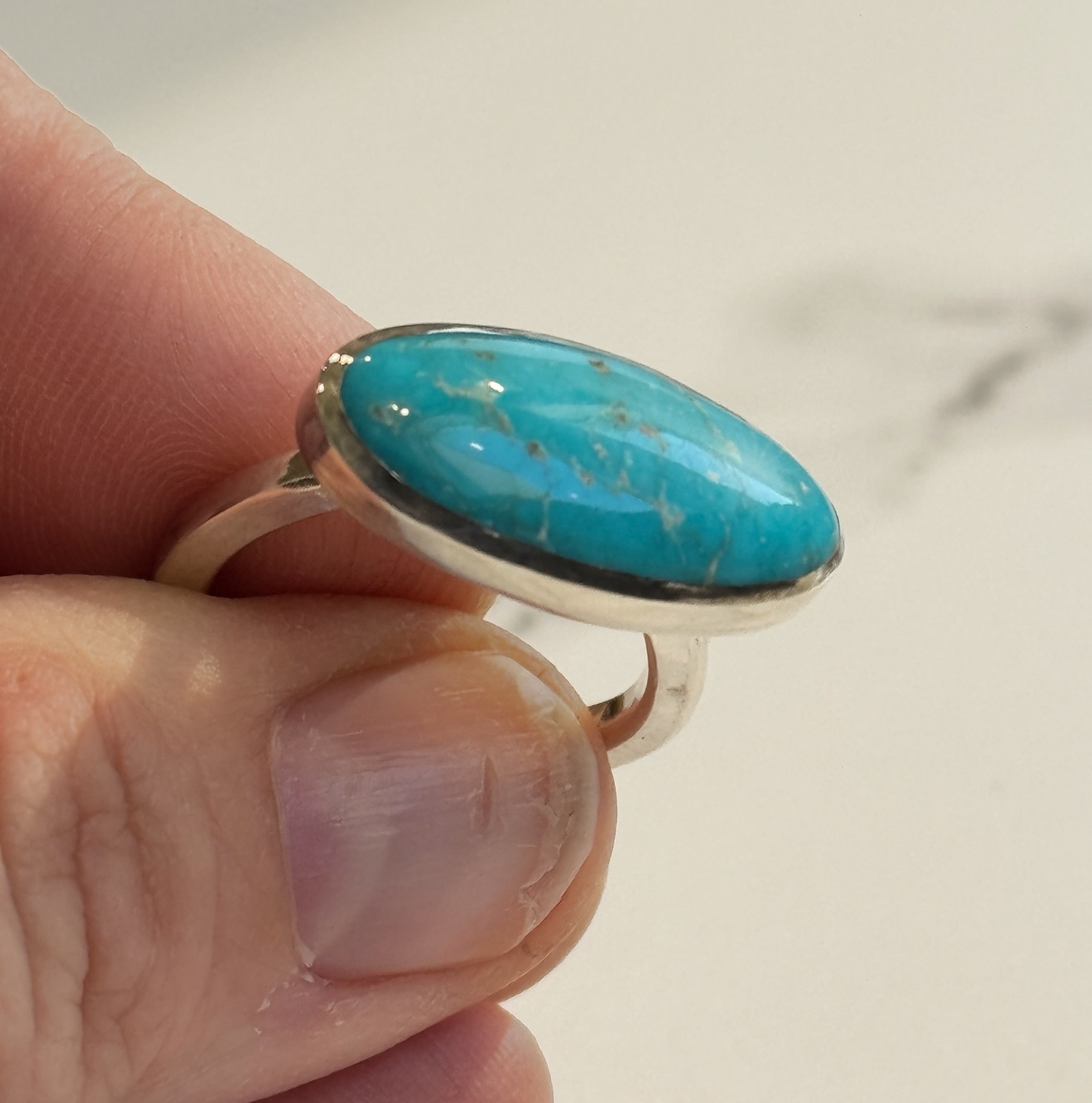 Fox Turquoise Adjustable Ring
