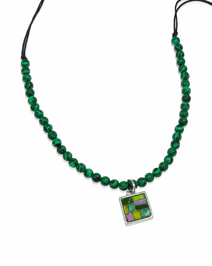 Mini Mosaic Square Necklace