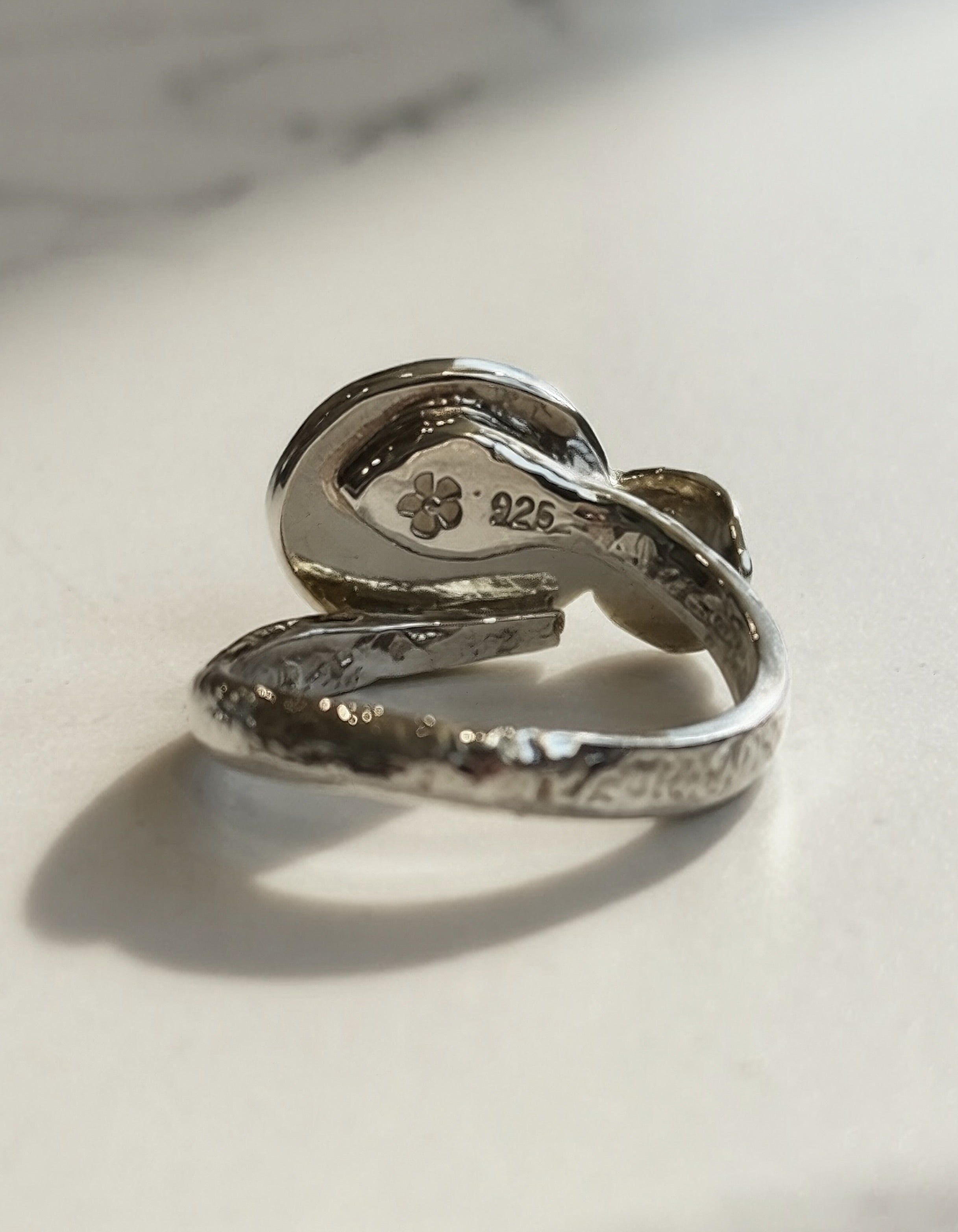 Jade Leaf Adjustable Ring
