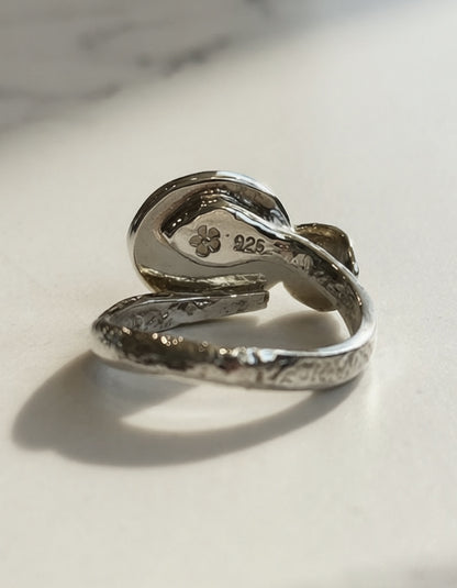 Jade Leaf Adjustable Ring