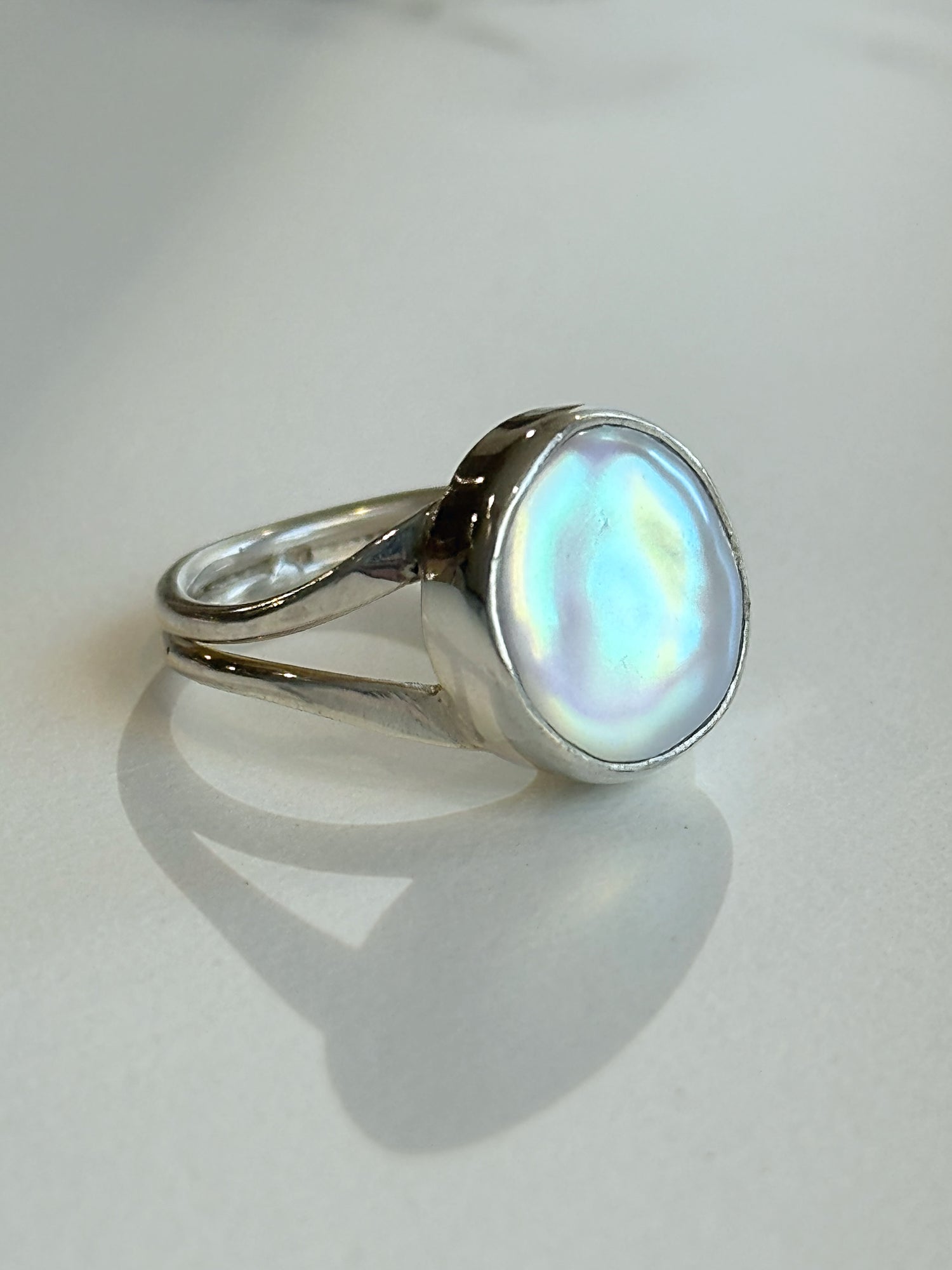 Pearl Button Ring