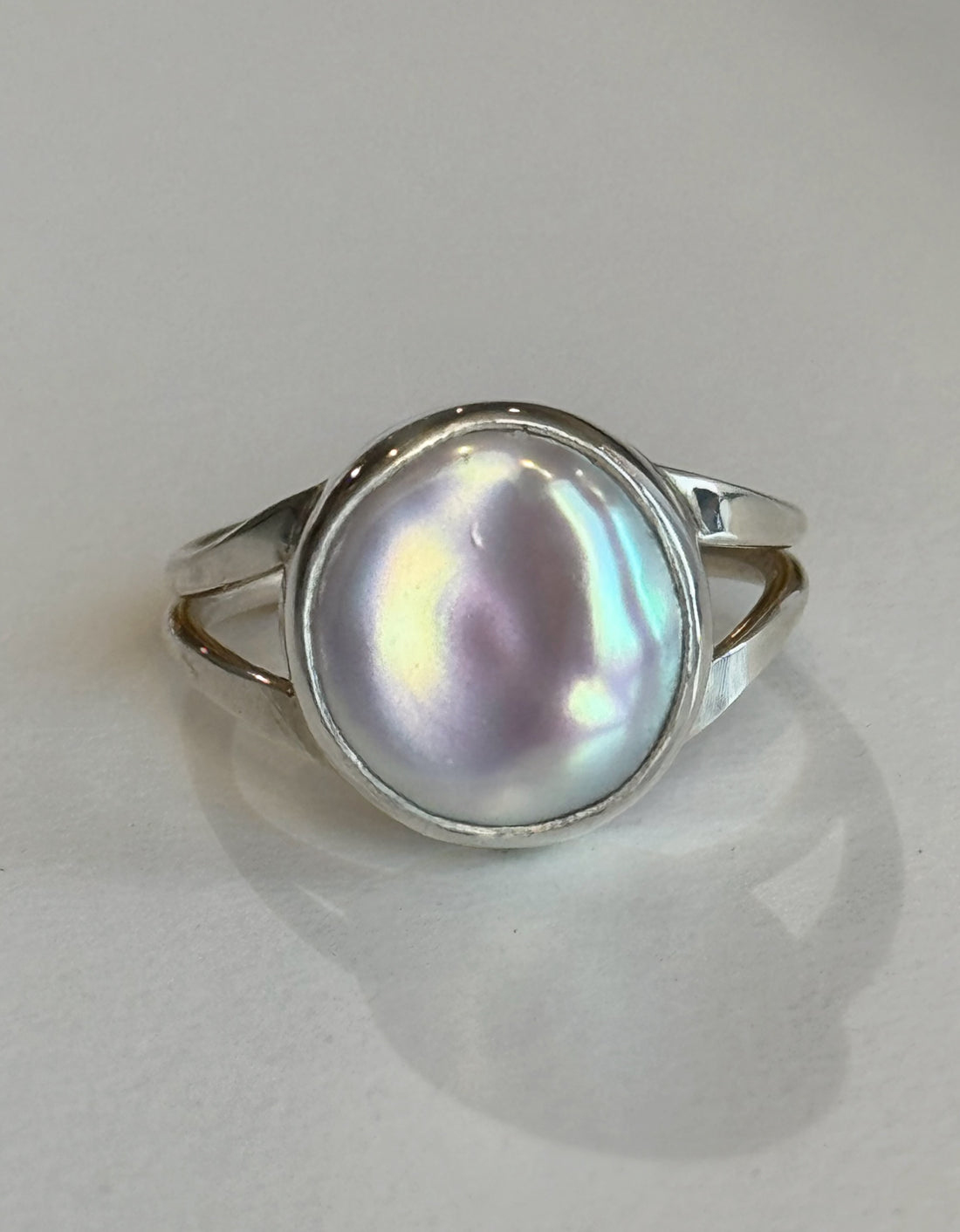 Pearl Button Ring