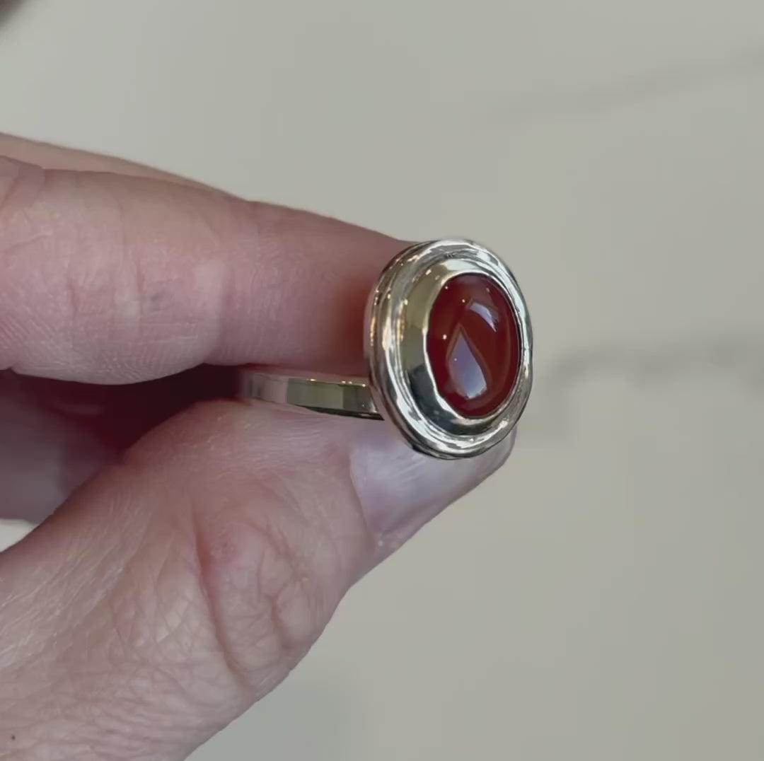 Carnelian Adjustable Ring
