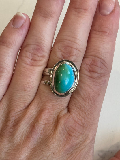 Royston Turquoise Adjustable Ring