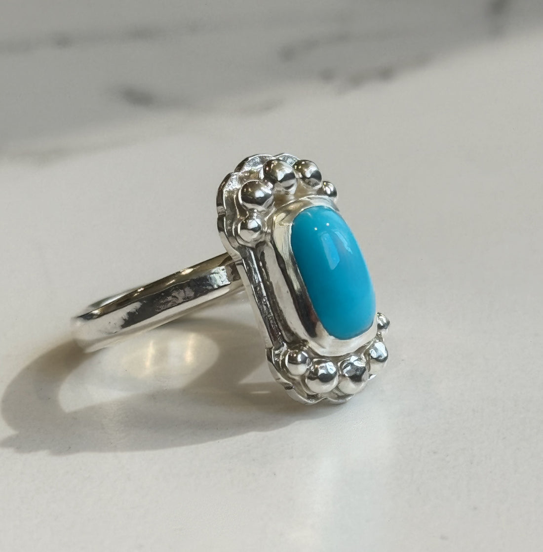 Sleeping Beauty Turquoise Adjustable Ring