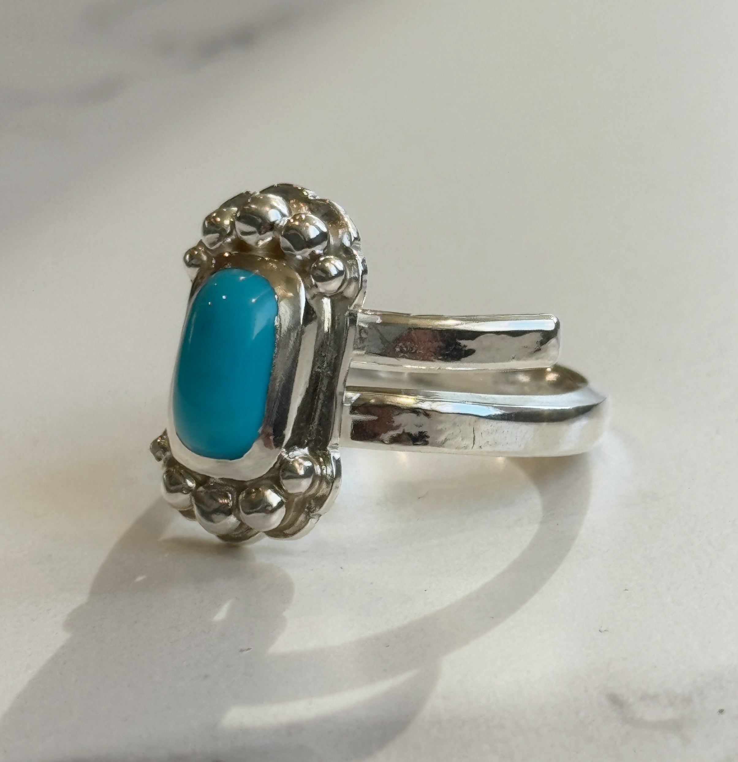 Sleeping Beauty Turquoise Adjustable Ring
