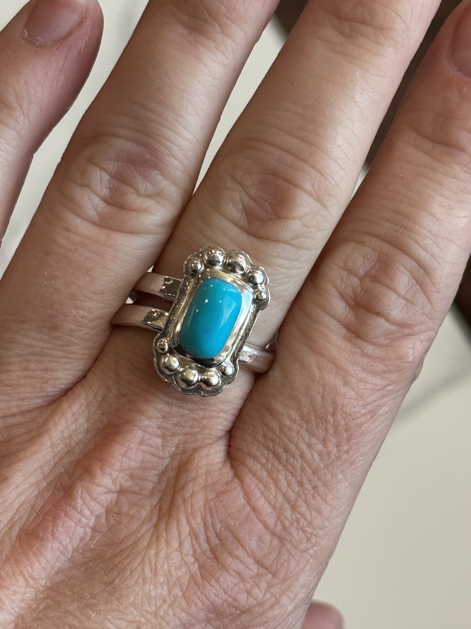 Sleeping Beauty Turquoise Adjustable Ring