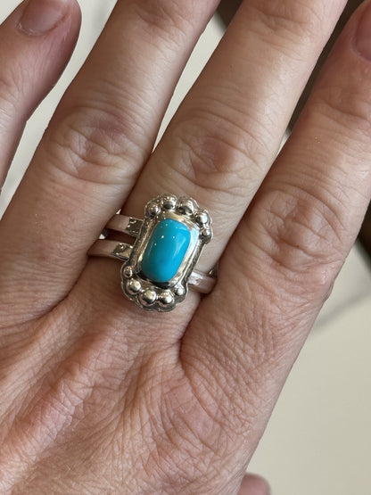 Sleeping Beauty Turquoise Adjustable Ring